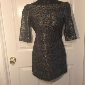 Sexy bodycon silver glitter, mini dress.